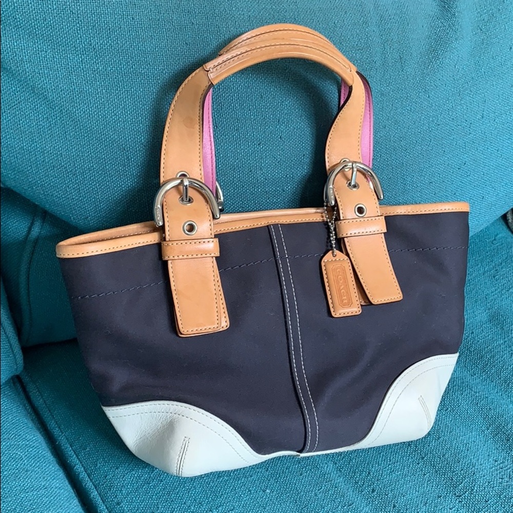 Small mixed Media Coach Tote